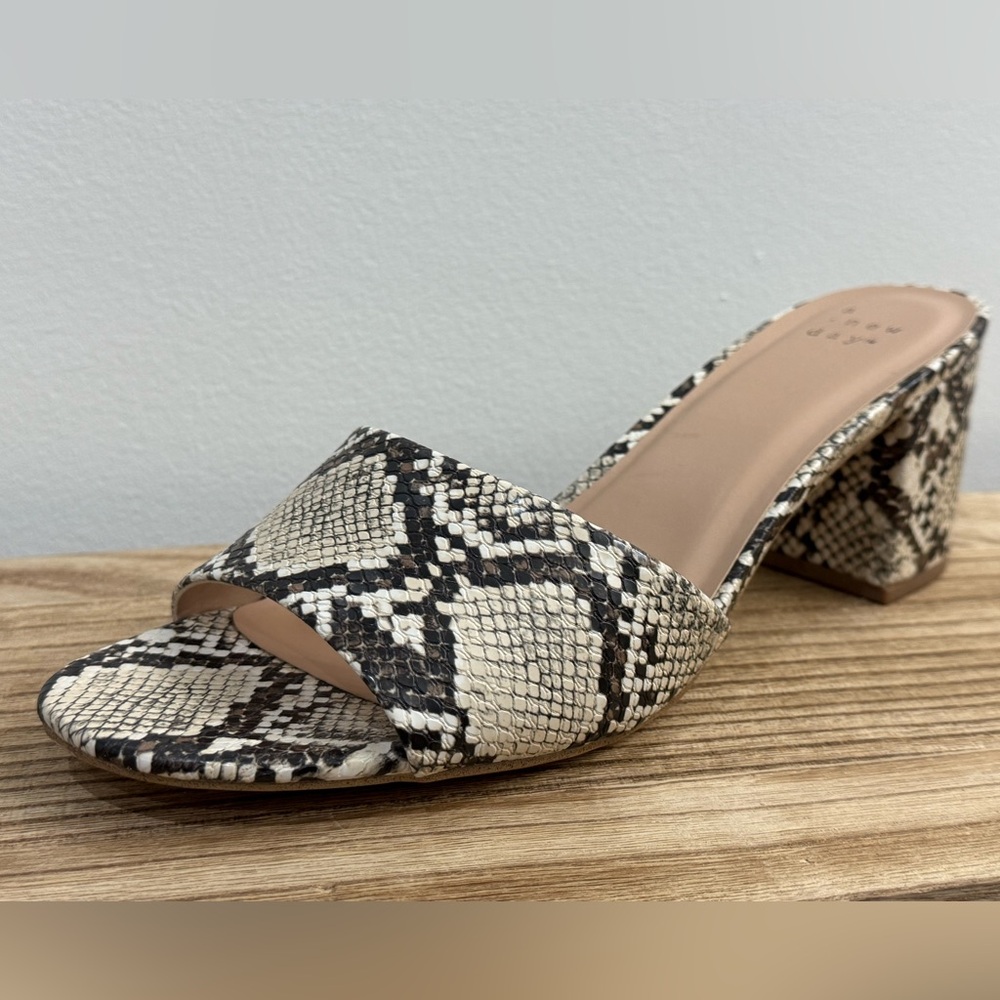 A New Day Snakeskin Mules